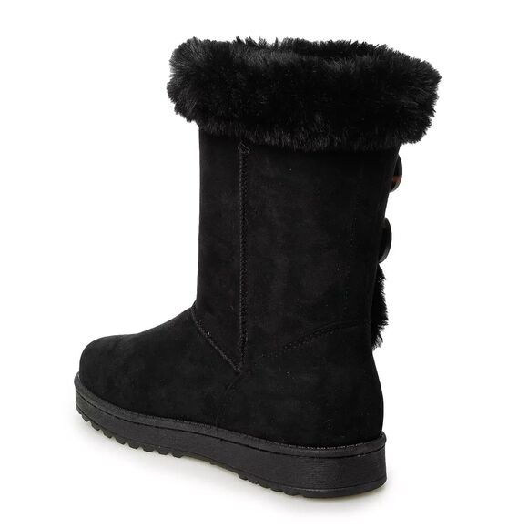 new w box! Faux-Fur Winter Boots, So Women's Abigail, Size 10 - Picture 4 of 6